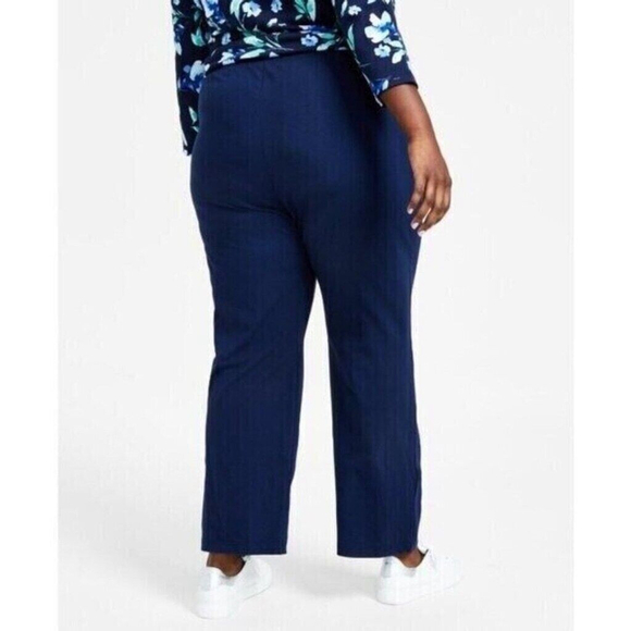 Karen Scott Plus Size Navy Knit Drawstring Sweat Pants /Joggers NWT - Picture 4 of 7